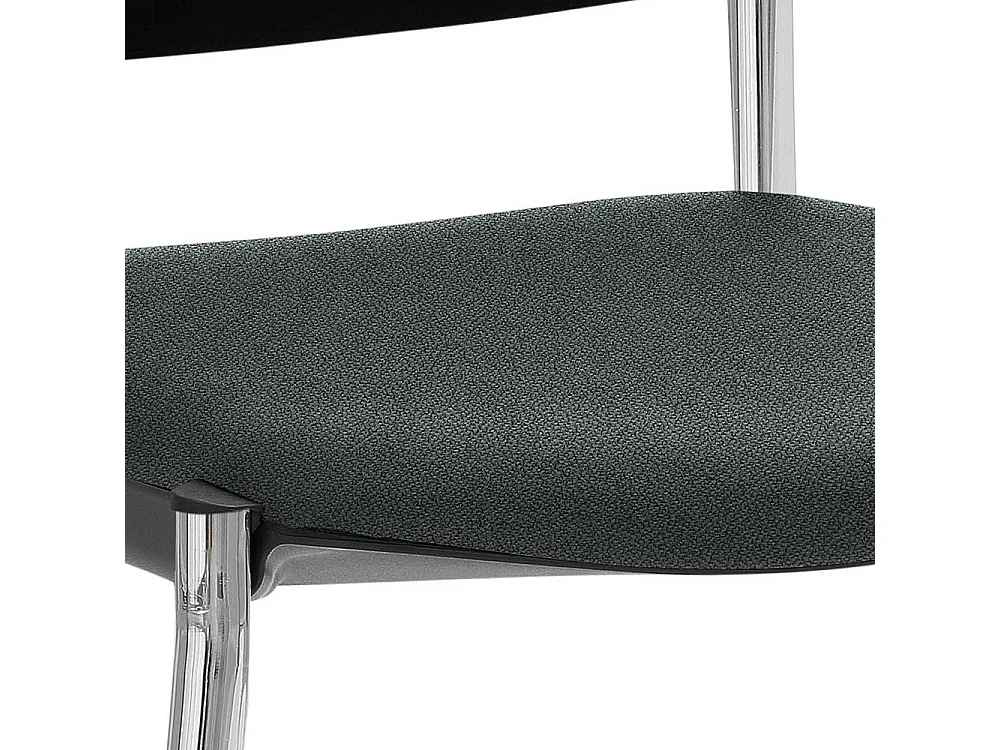 Objektstuhl in Schwarz & Grau Schwinggestell