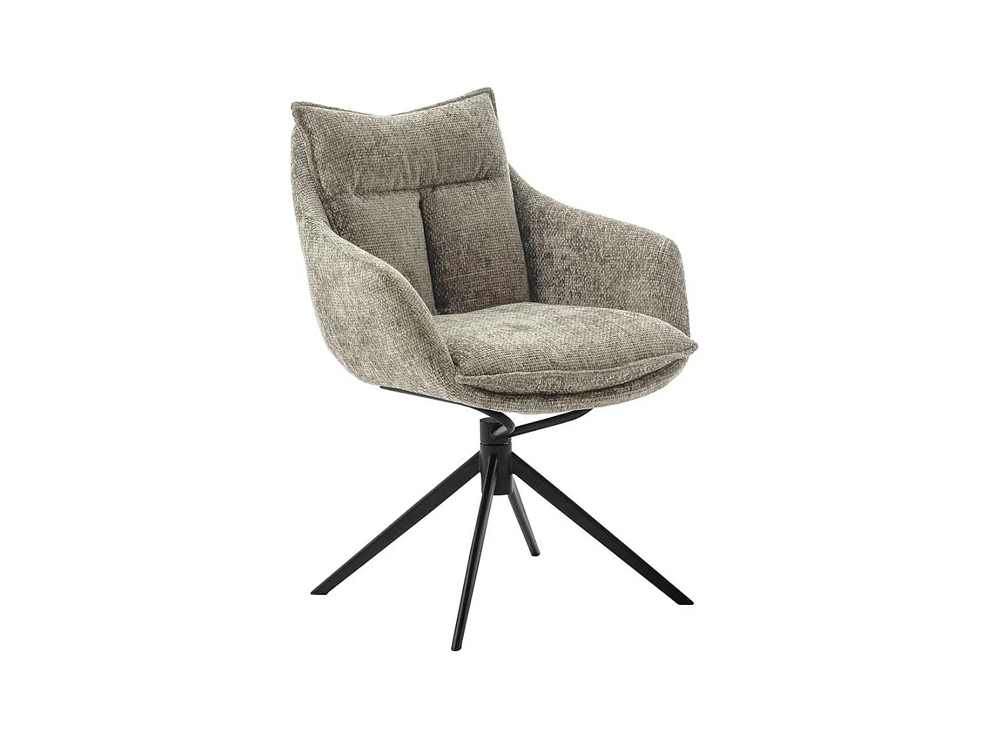 Drehstuhl mit Armlehnen Strukturstoff (2er Set)