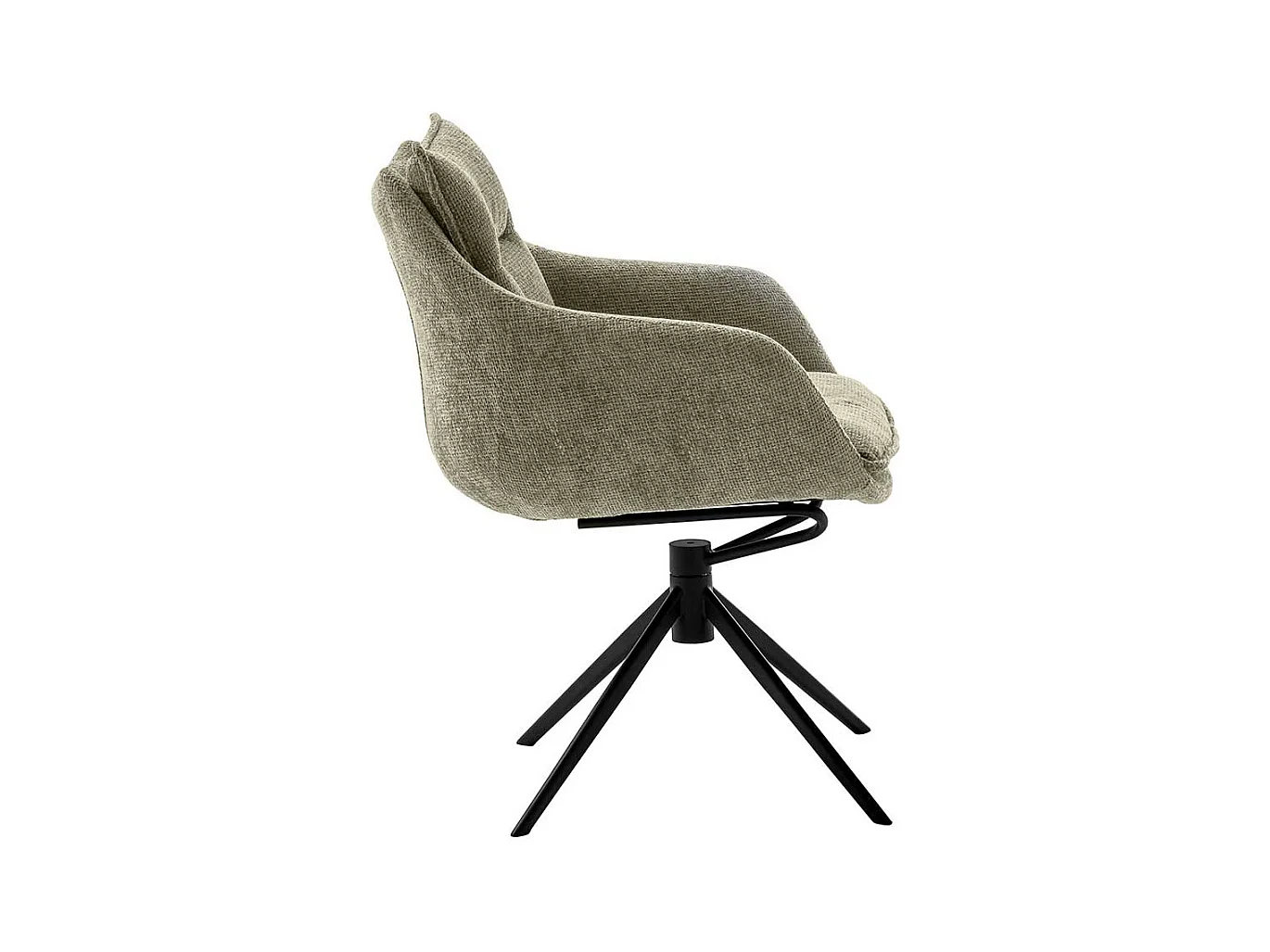 Drehstuhl mit Armlehnen Strukturstoff (2er Set)