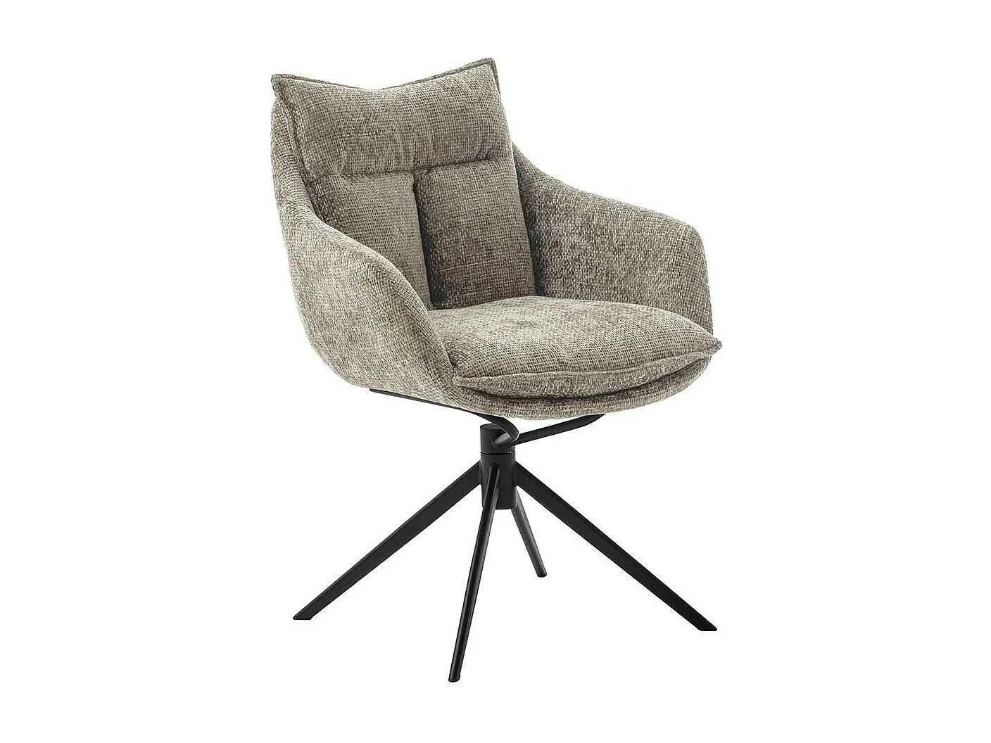 Drehstuhl mit Armlehnen Strukturstoff (2er Set)