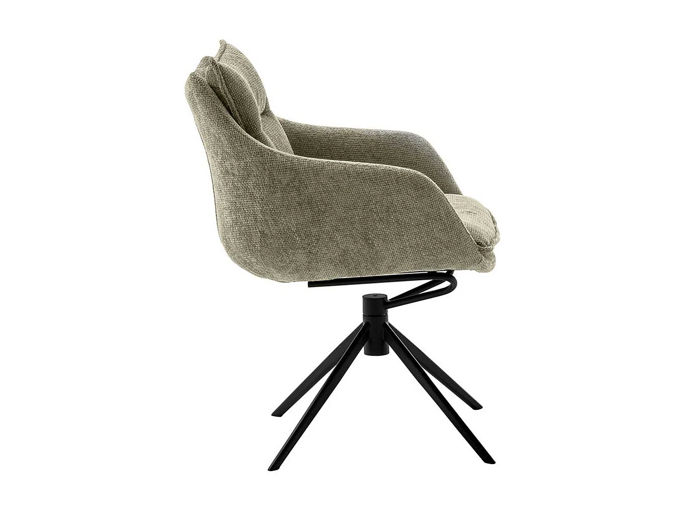 Drehstuhl mit Armlehnen Strukturstoff (2er Set)