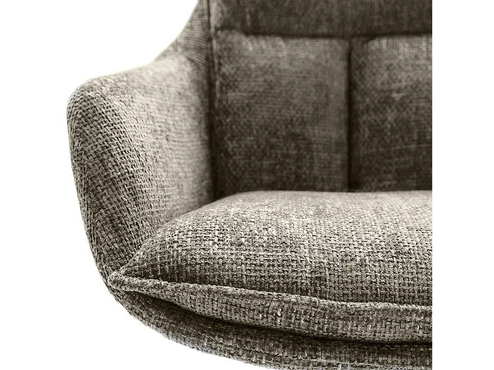 Drehstuhl mit Armlehnen Strukturstoff (2er Set)