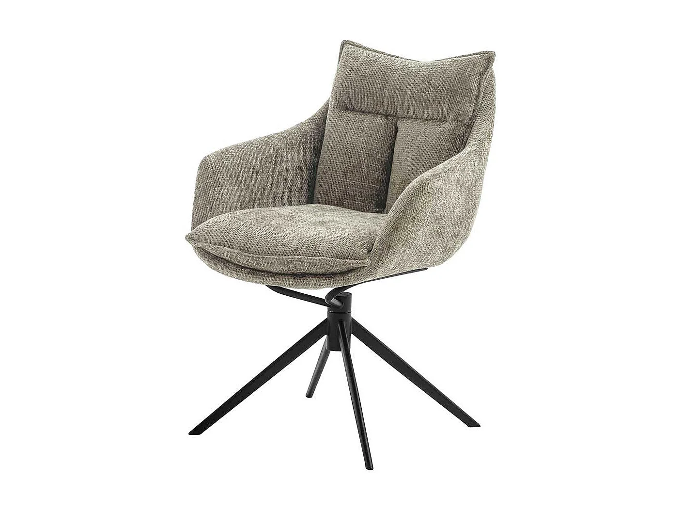 Drehstuhl mit Armlehnen Strukturstoff (2er Set)