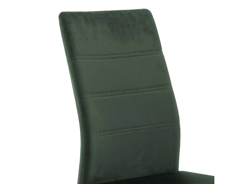 Freischwinger Polsterstuhl in Oliv Gr�n aus Velours (4er Set)