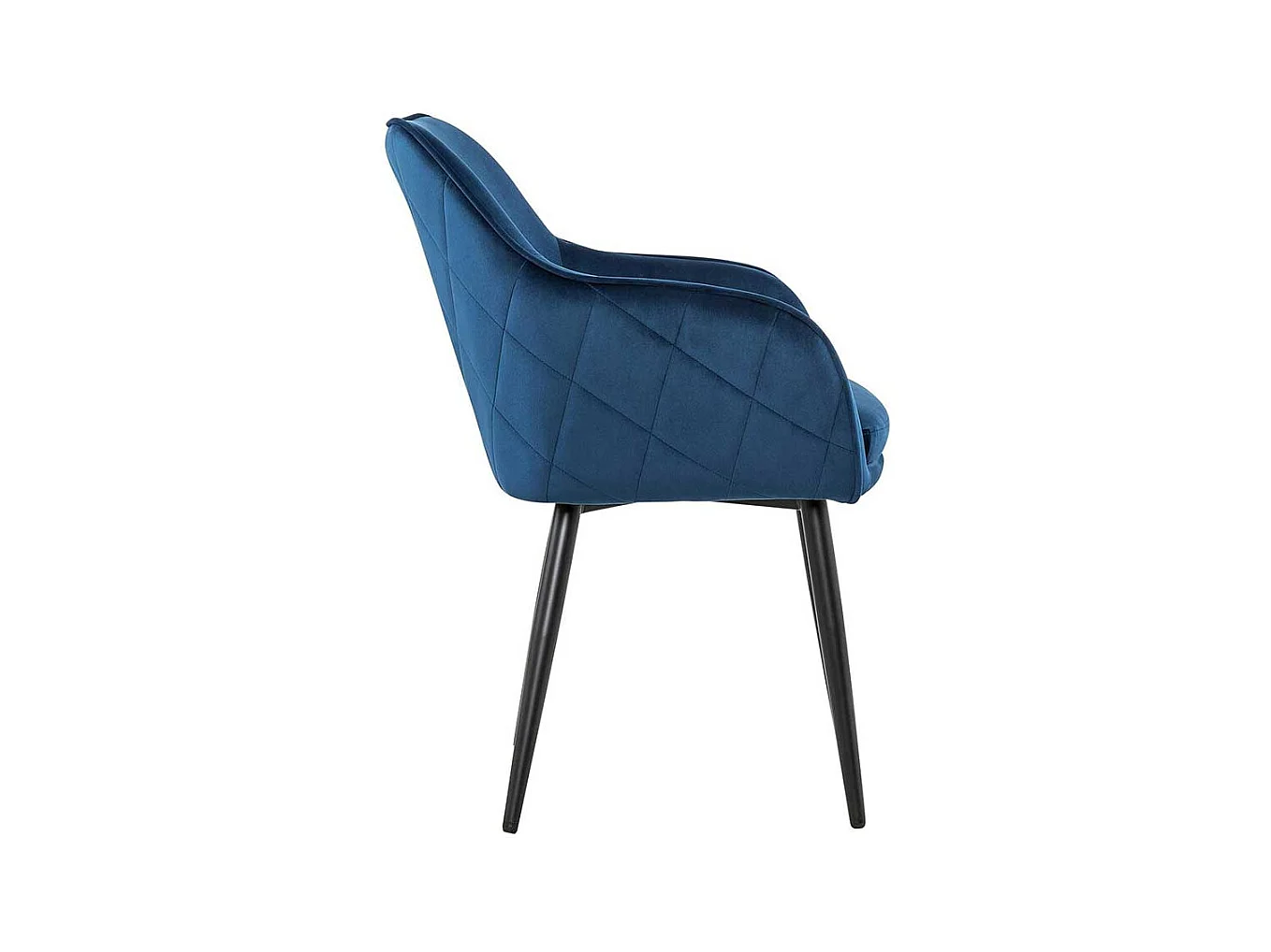 Esstisch Stühle in Dunkelblau Samt Retro Design