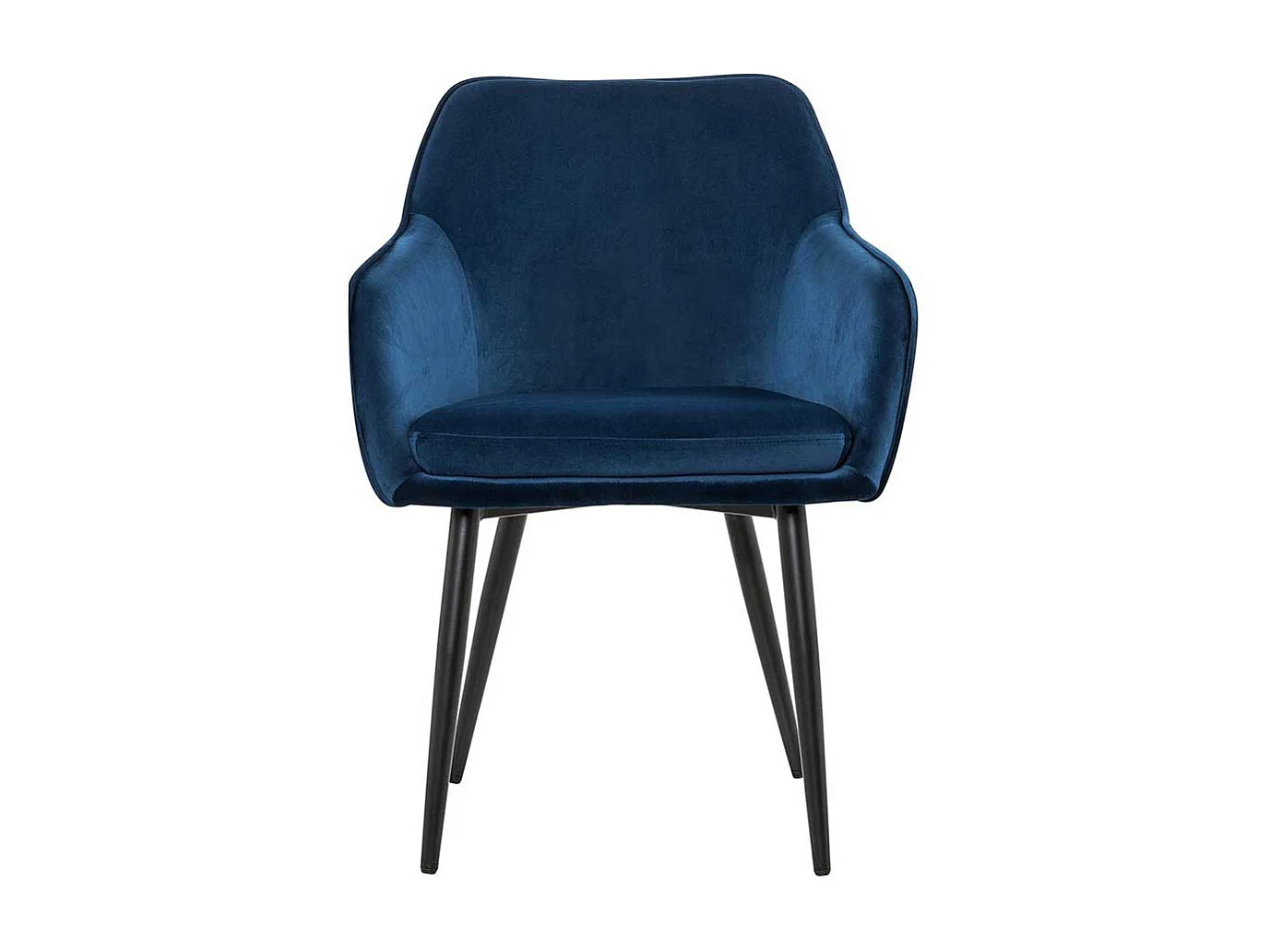 Esstisch Stühle in Dunkelblau Samt Retro Design