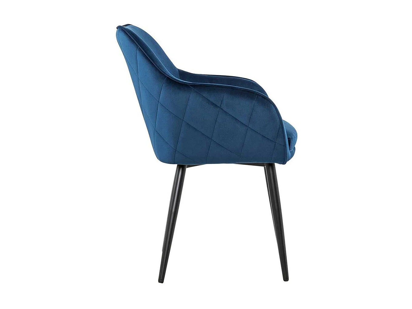 Esstisch Stühle in Dunkelblau Samt Retro Design