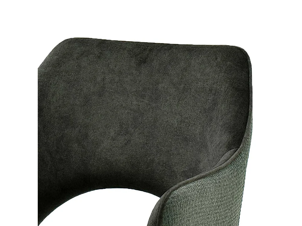 Drehstuhl in Oliv Grün und Schwarz Gestell aus Metall (2er Set)