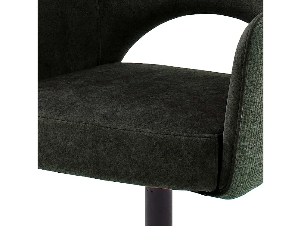 Drehstuhl in Oliv Grün und Schwarz Gestell aus Metall (2er Set)