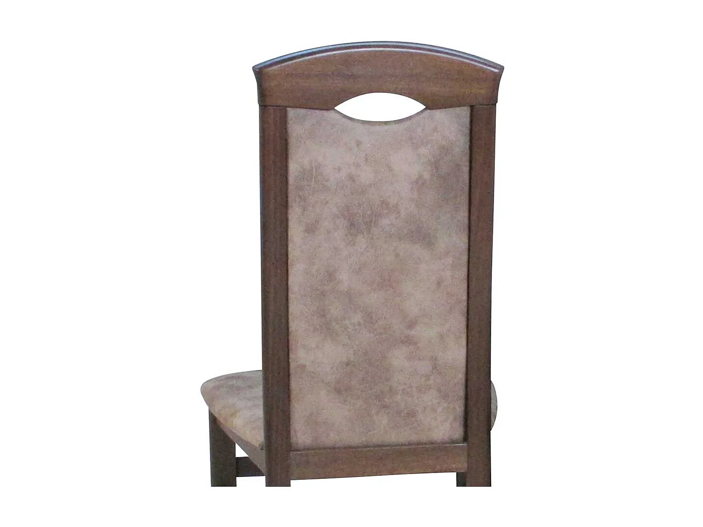 Polsterstuhl in Braun Vintage Optik Stoff Massivholz in Nussbaumfarben (2er Set)