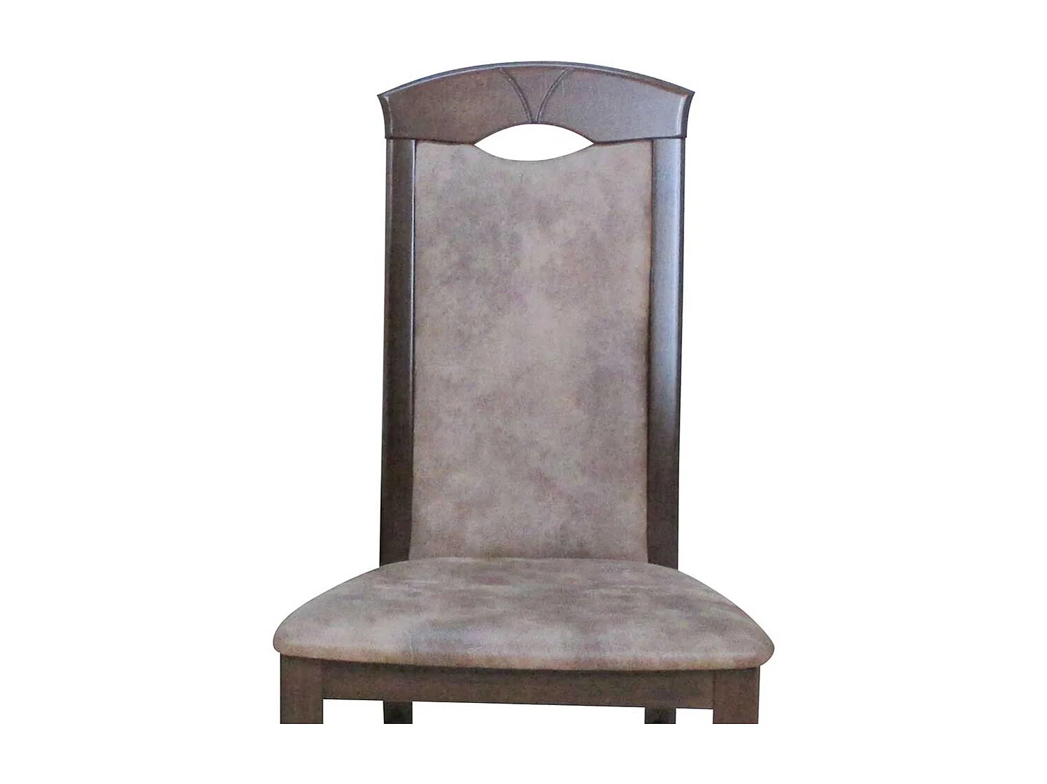 Polsterstuhl in Braun Vintage Optik Stoff Massivholz in Nussbaumfarben (2er Set)