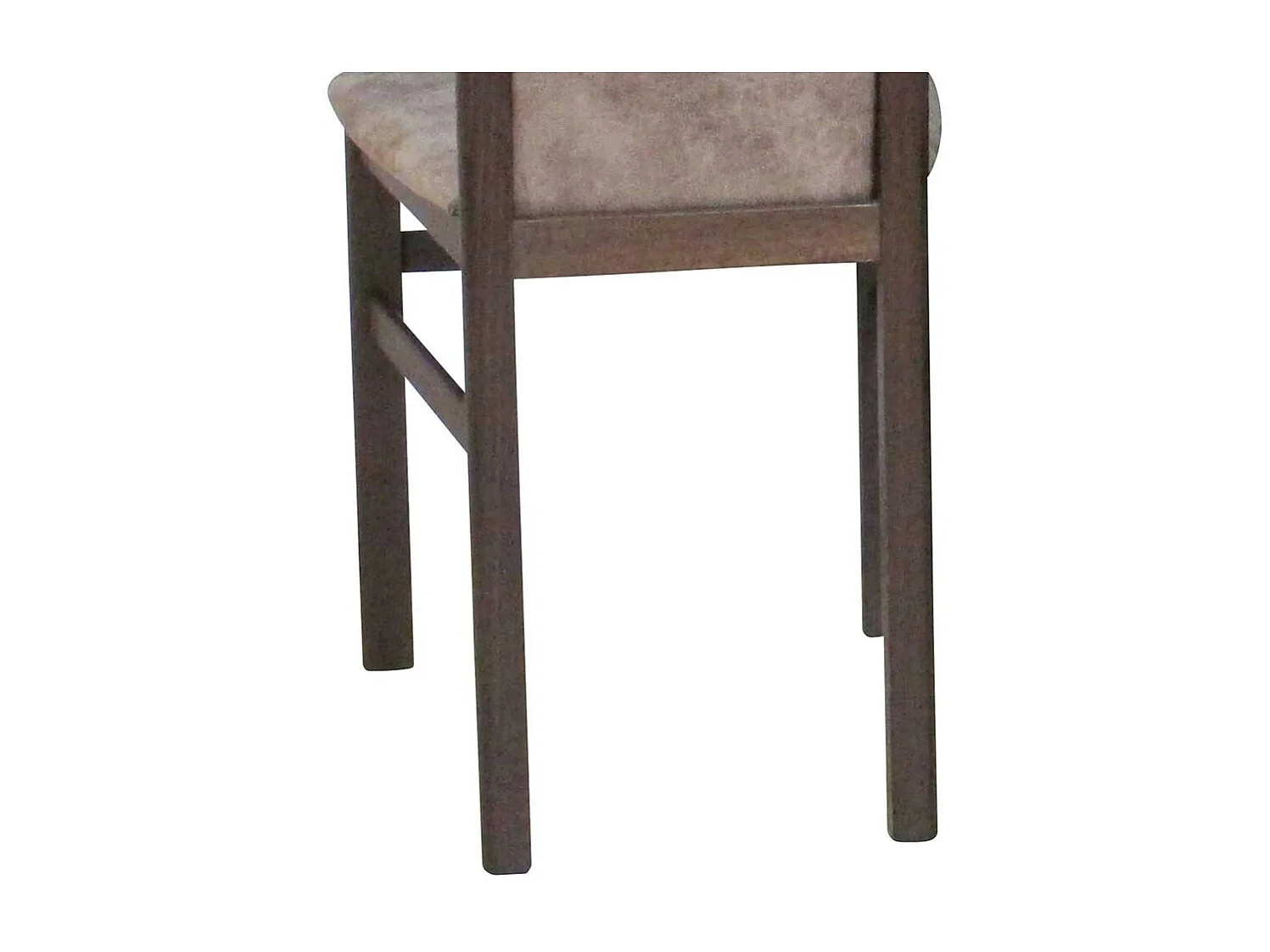 Polsterstuhl in Braun Vintage Optik Stoff Massivholz in Nussbaumfarben (2er Set)