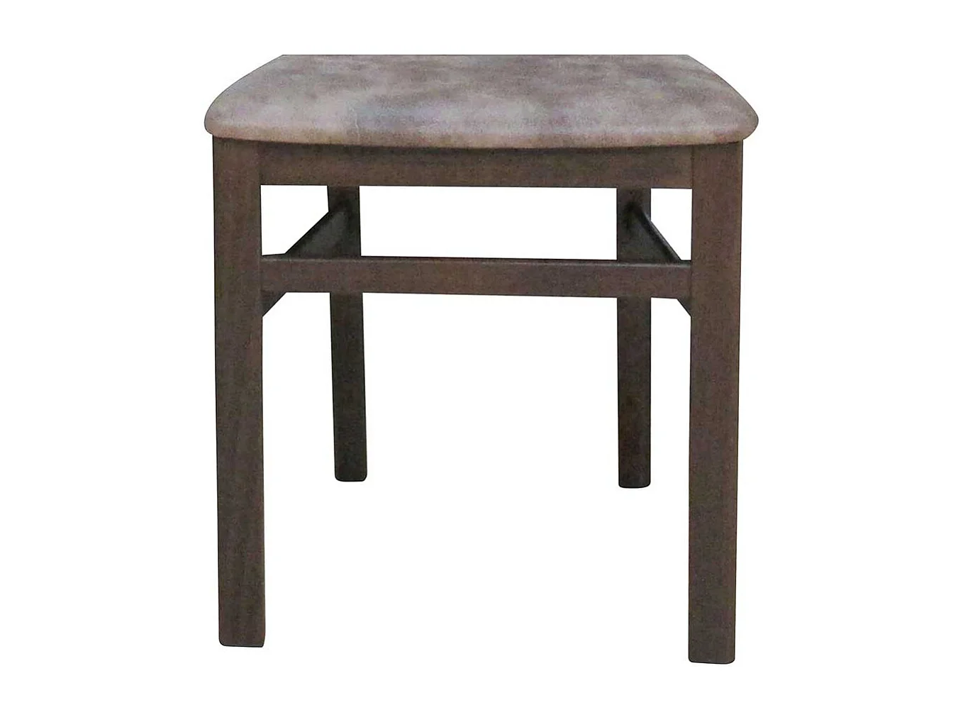 Polsterstuhl in Braun Vintage Optik Stoff Massivholz in Nussbaumfarben (2er Set)