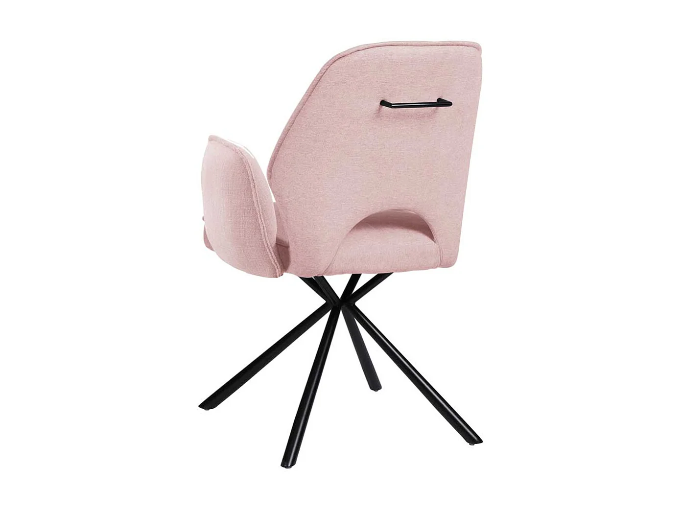 Esszimmer Polsterstühle in Rosa und Schwarz Armlehnen (2er Set)