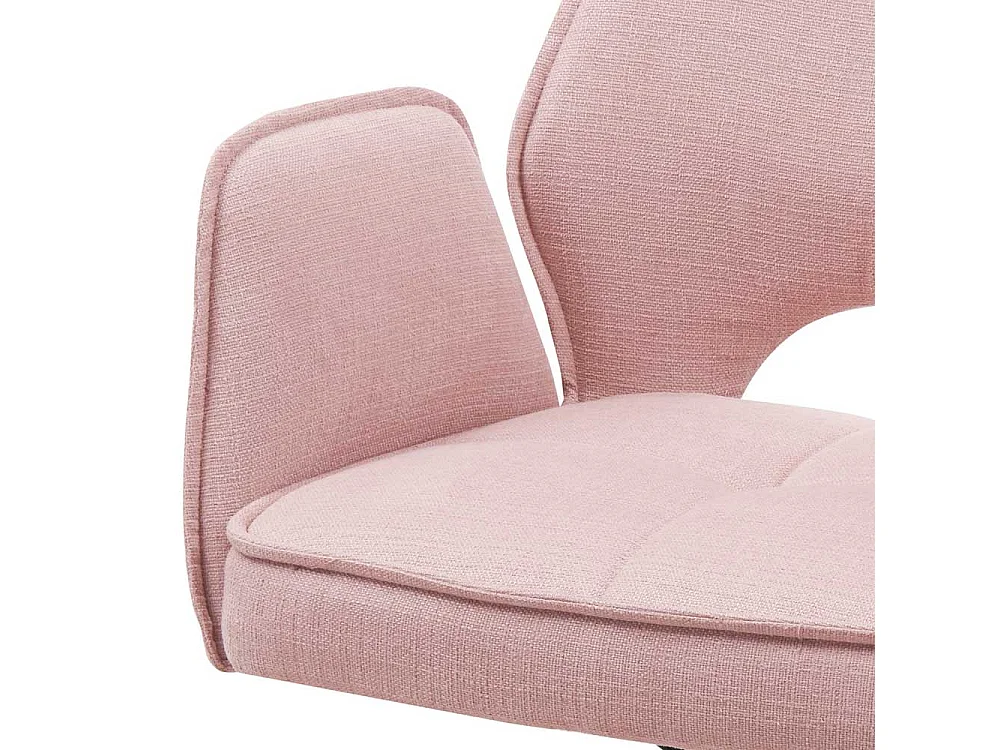 Esszimmer Polsterstühle in Rosa und Schwarz Armlehnen (2er Set)