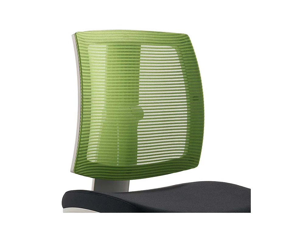 Schreibtisch Drehstuhl in Grün und Schwarz Meshrücken