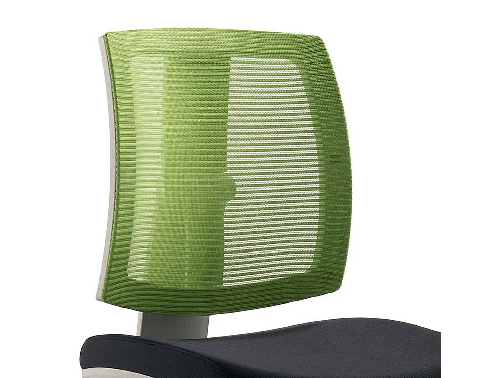 Schreibtisch Drehstuhl in Grün und Schwarz Meshrücken