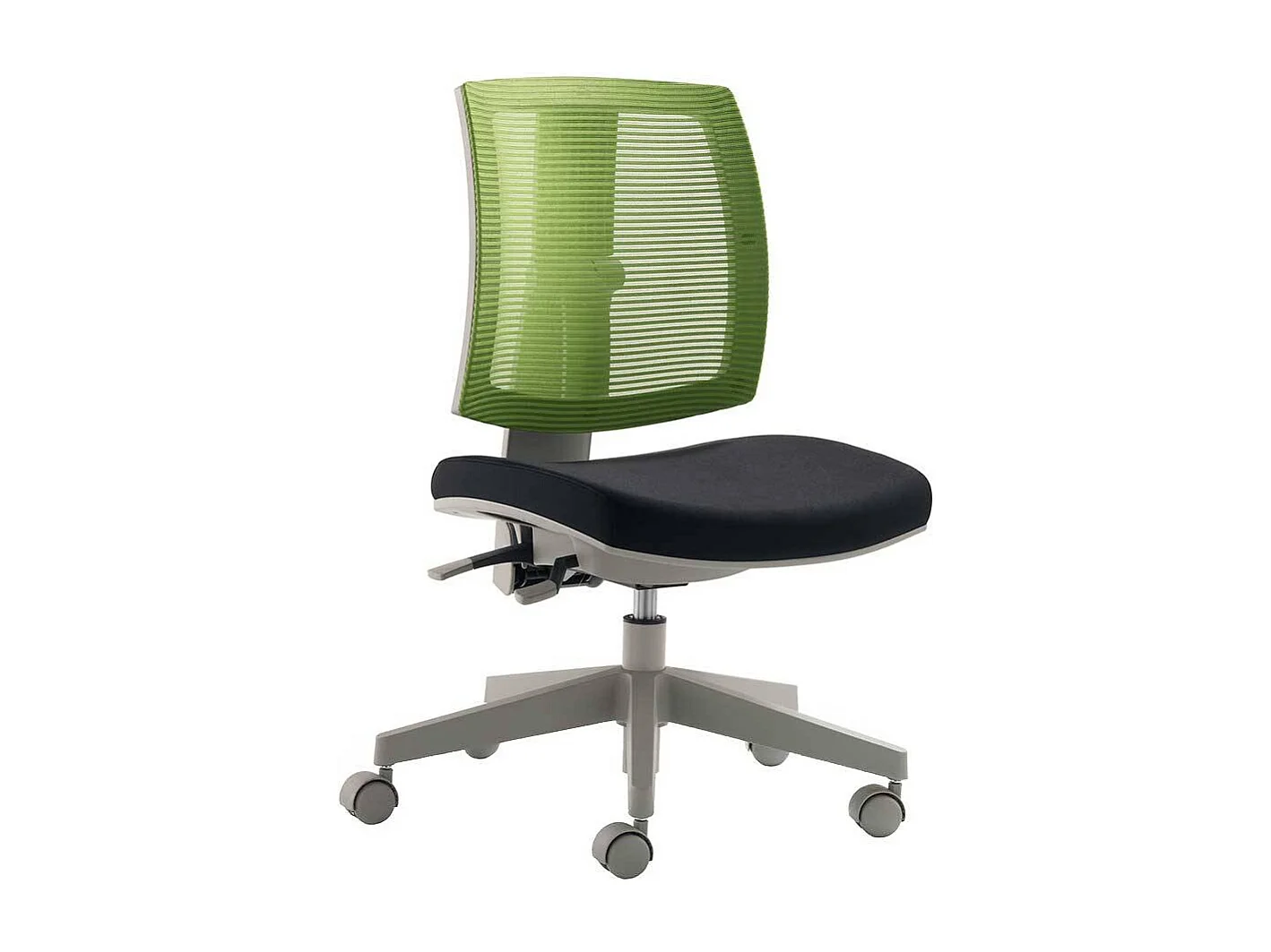 Schreibtisch Drehstuhl in Grün und Schwarz Meshrücken