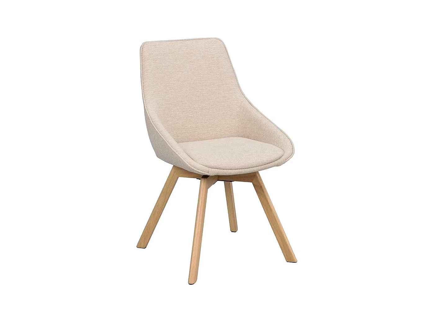 Esszimmerstuhl Stuhl Esszimmer in Cremeweiß aus Webstoff (2er Set)