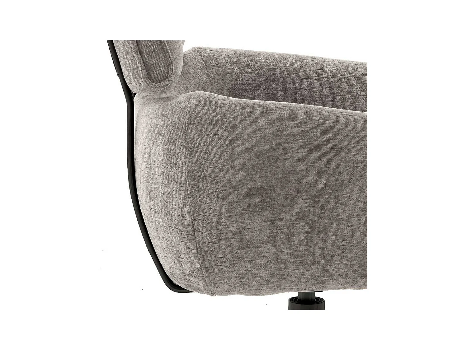 2 Stühle mit Armlehnen drehbar in Taupe Schwarz (2er Set)