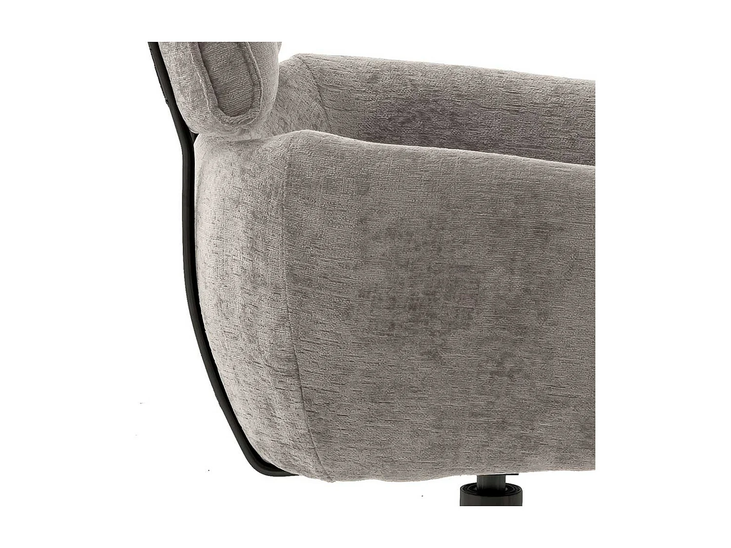 2 Stühle mit Armlehnen drehbar in Taupe Schwarz (2er Set)