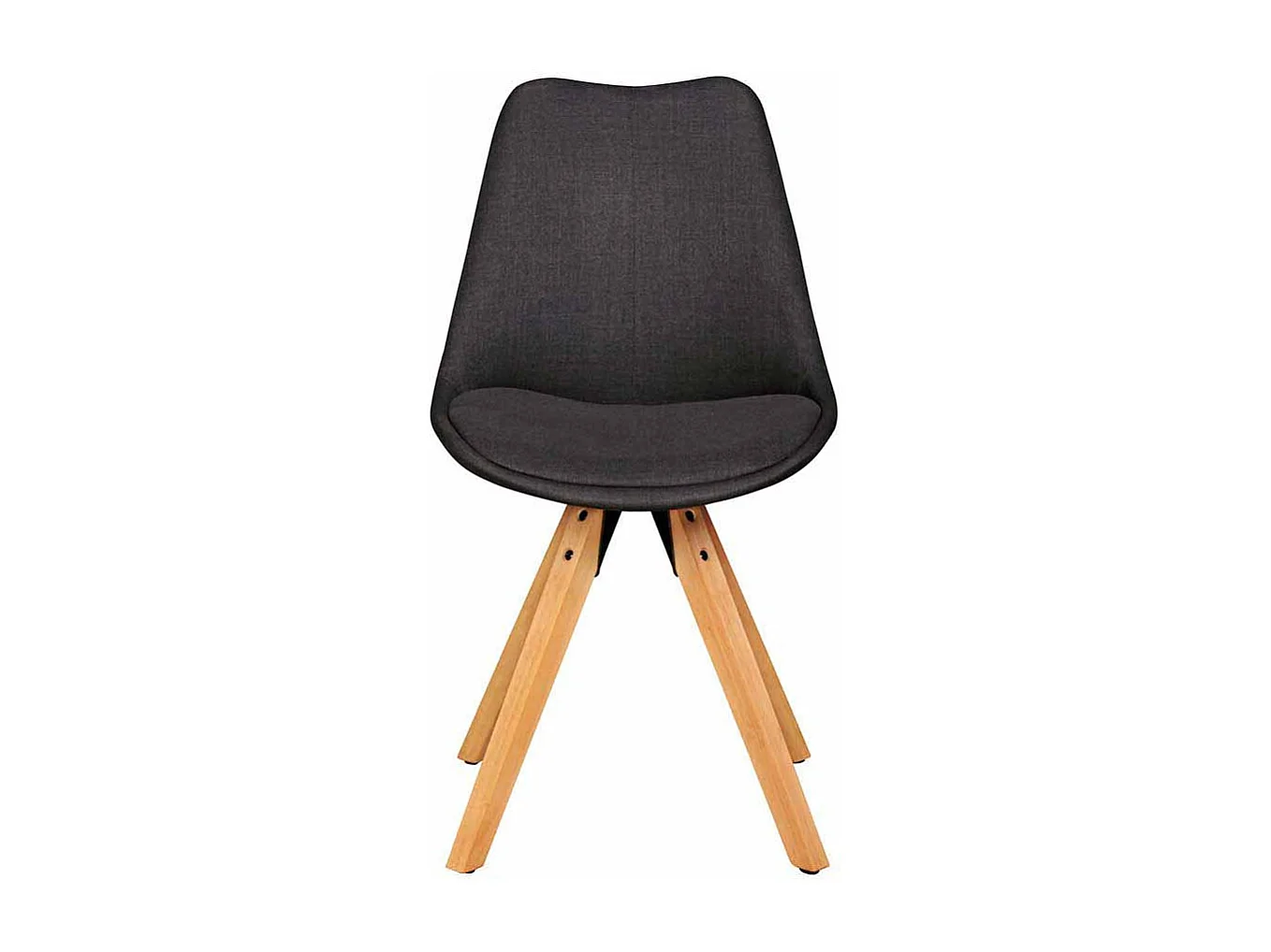 Esstischstuhl mit Schalensitz Anthrazit Stoff (2er Set)