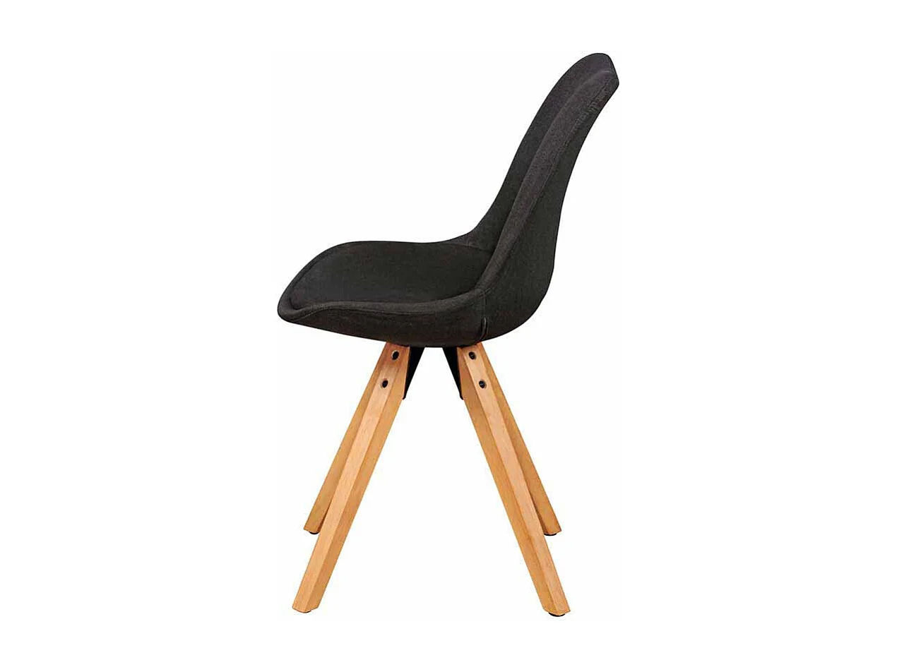 Esstischstuhl mit Schalensitz Anthrazit Stoff (2er Set)