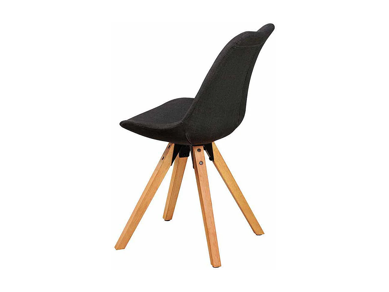 Esstischstuhl mit Schalensitz Anthrazit Stoff (2er Set)