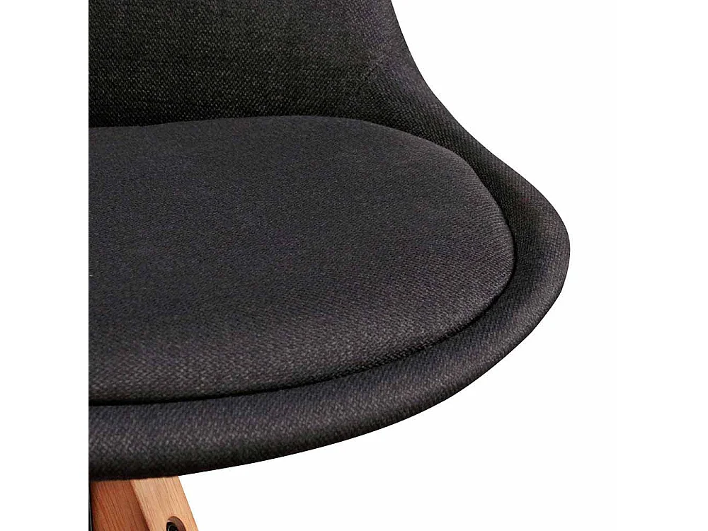 Esstischstuhl mit Schalensitz Anthrazit Stoff (2er Set)