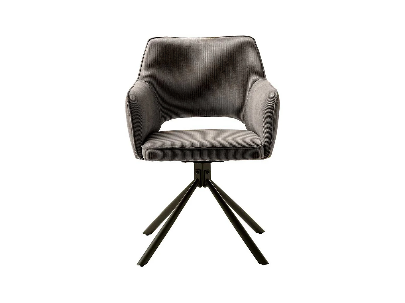 Drehstuhl in Anthrazit und Schwarz Armlehnen (2er Set)