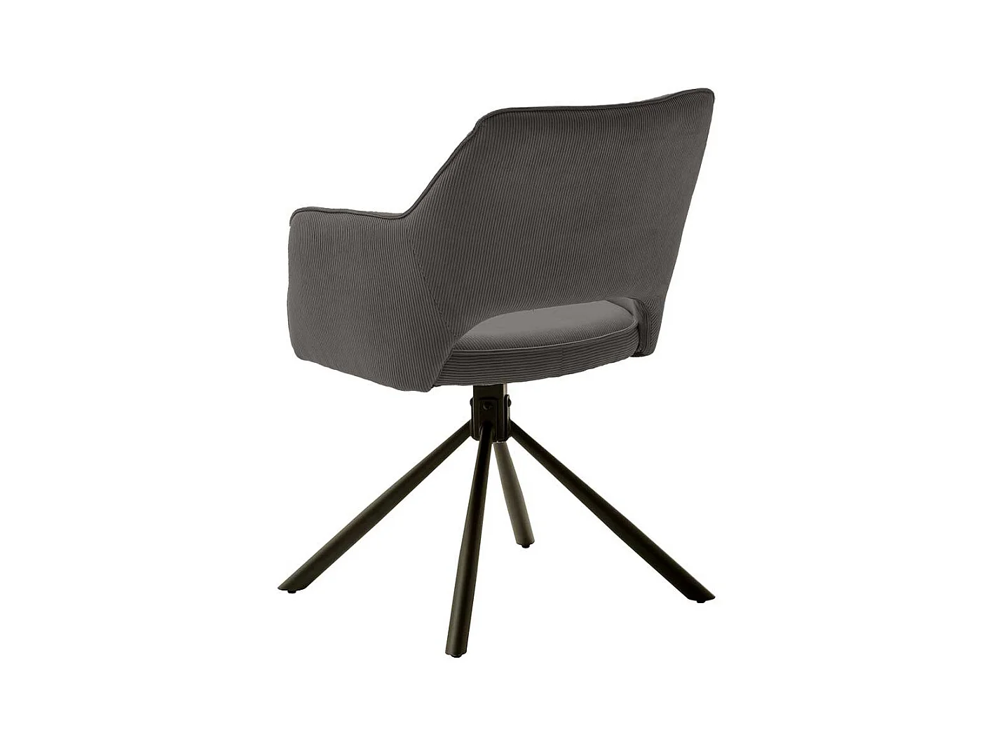 Drehstuhl in Anthrazit und Schwarz Armlehnen (2er Set)