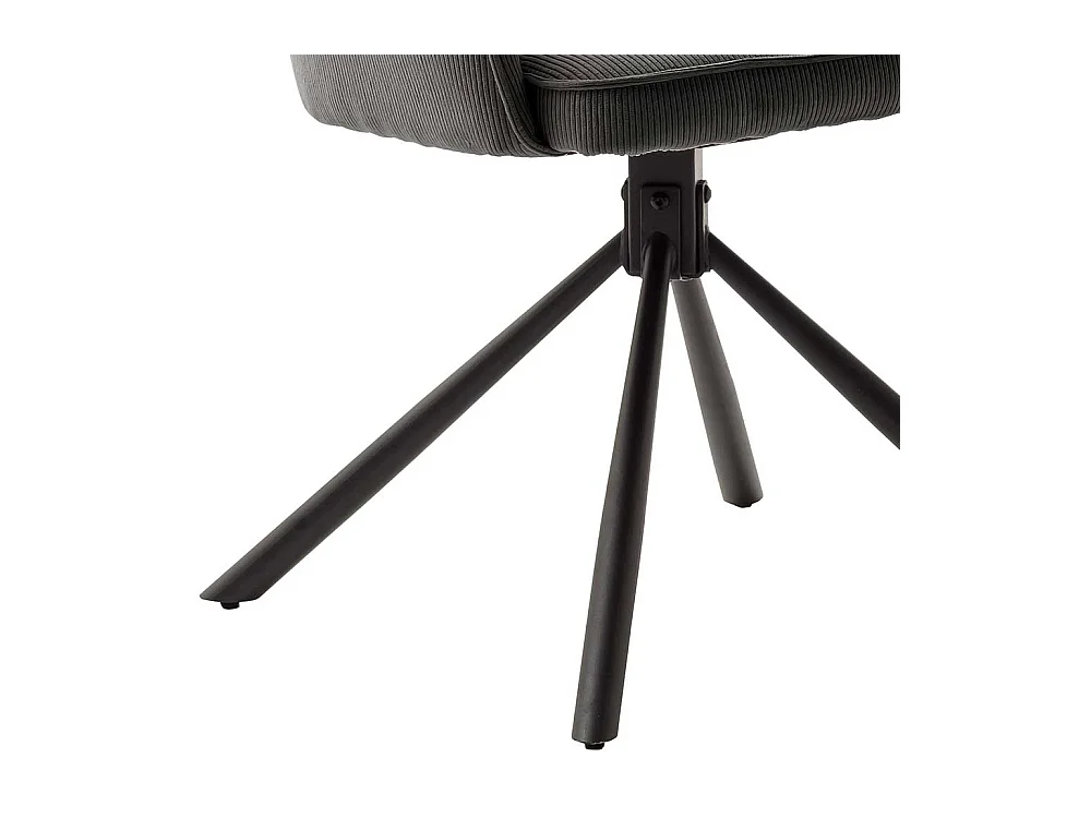 Drehstuhl in Anthrazit und Schwarz Armlehnen (2er Set)