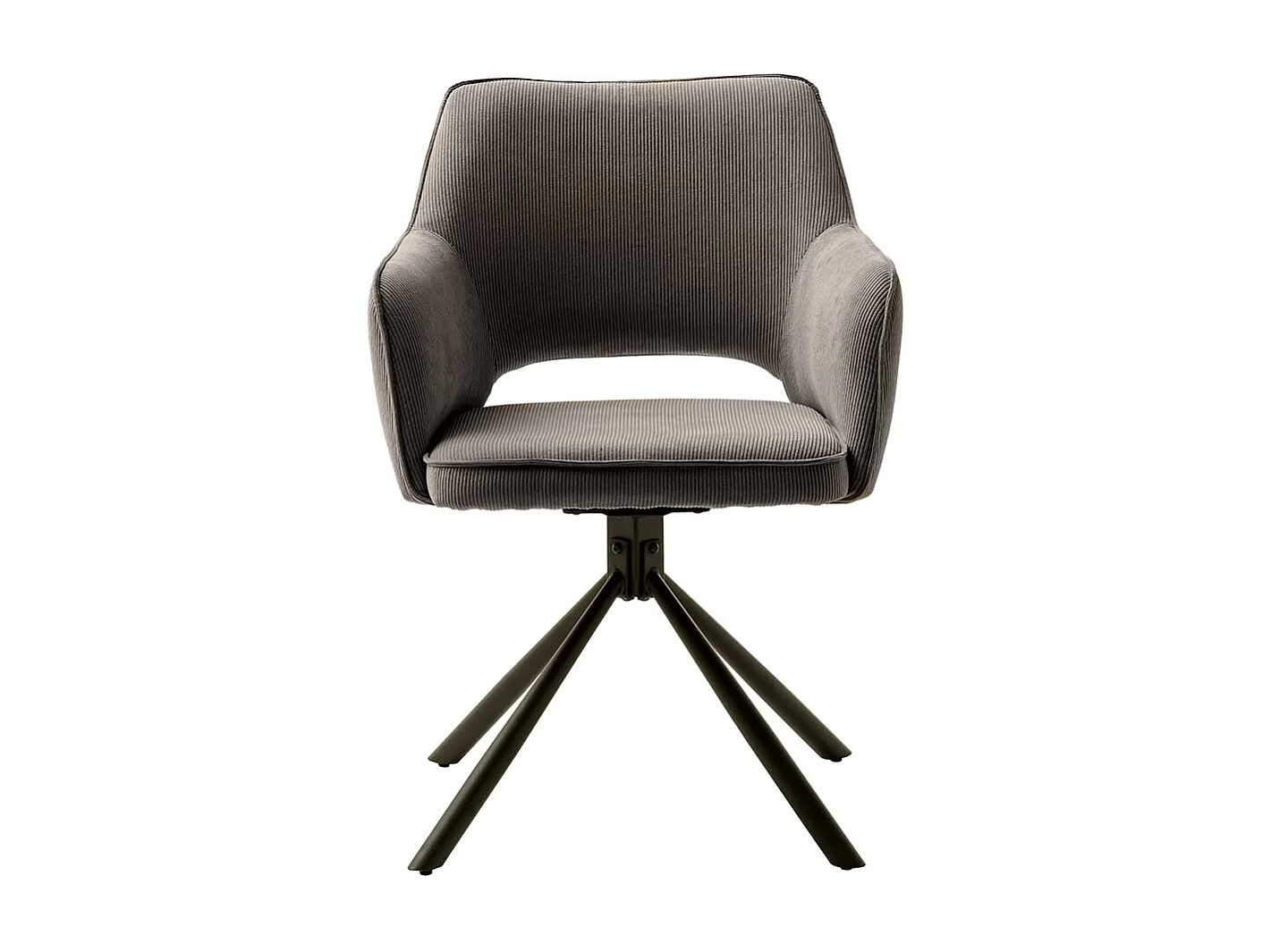 Drehstuhl in Anthrazit und Schwarz Armlehnen (2er Set)