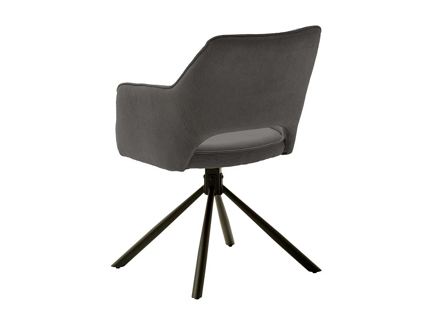 Drehstuhl in Anthrazit und Schwarz Armlehnen (2er Set)