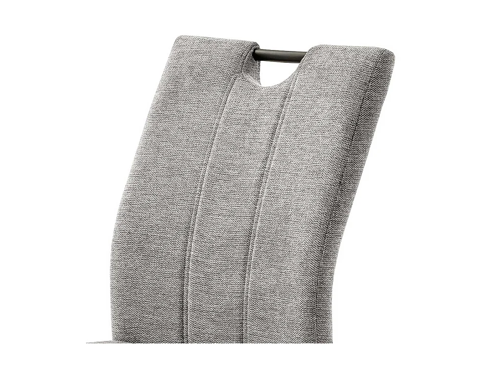 Freischwinger Stühle mit hoher Lehne Grau Chenillegewebe (2er Set)