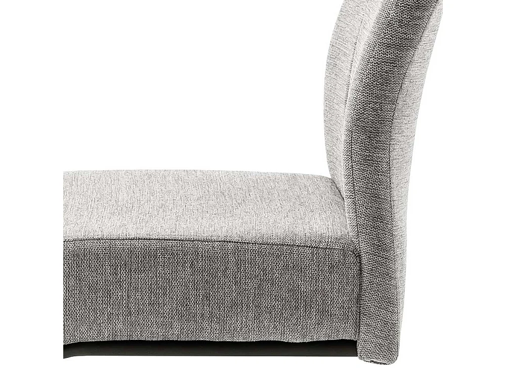 Freischwinger Stühle mit hoher Lehne Grau Chenillegewebe (2er Set)