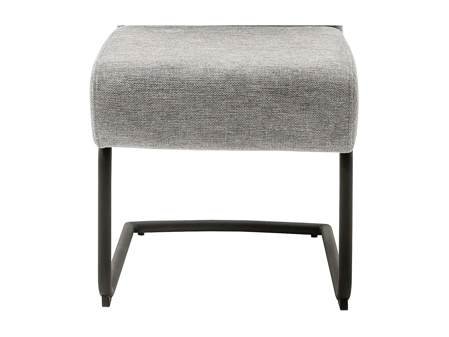 Freischwinger Stühle mit hoher Lehne Grau Chenillegewebe (2er Set)