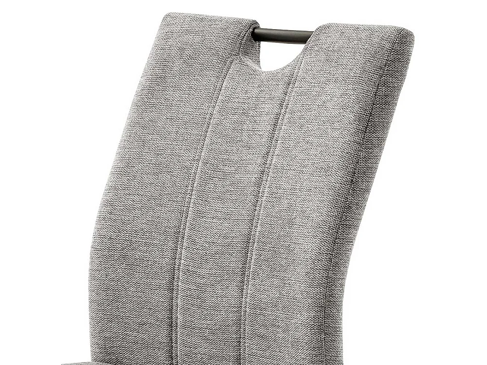 Freischwinger Stühle mit hoher Lehne Grau Chenillegewebe (2er Set)