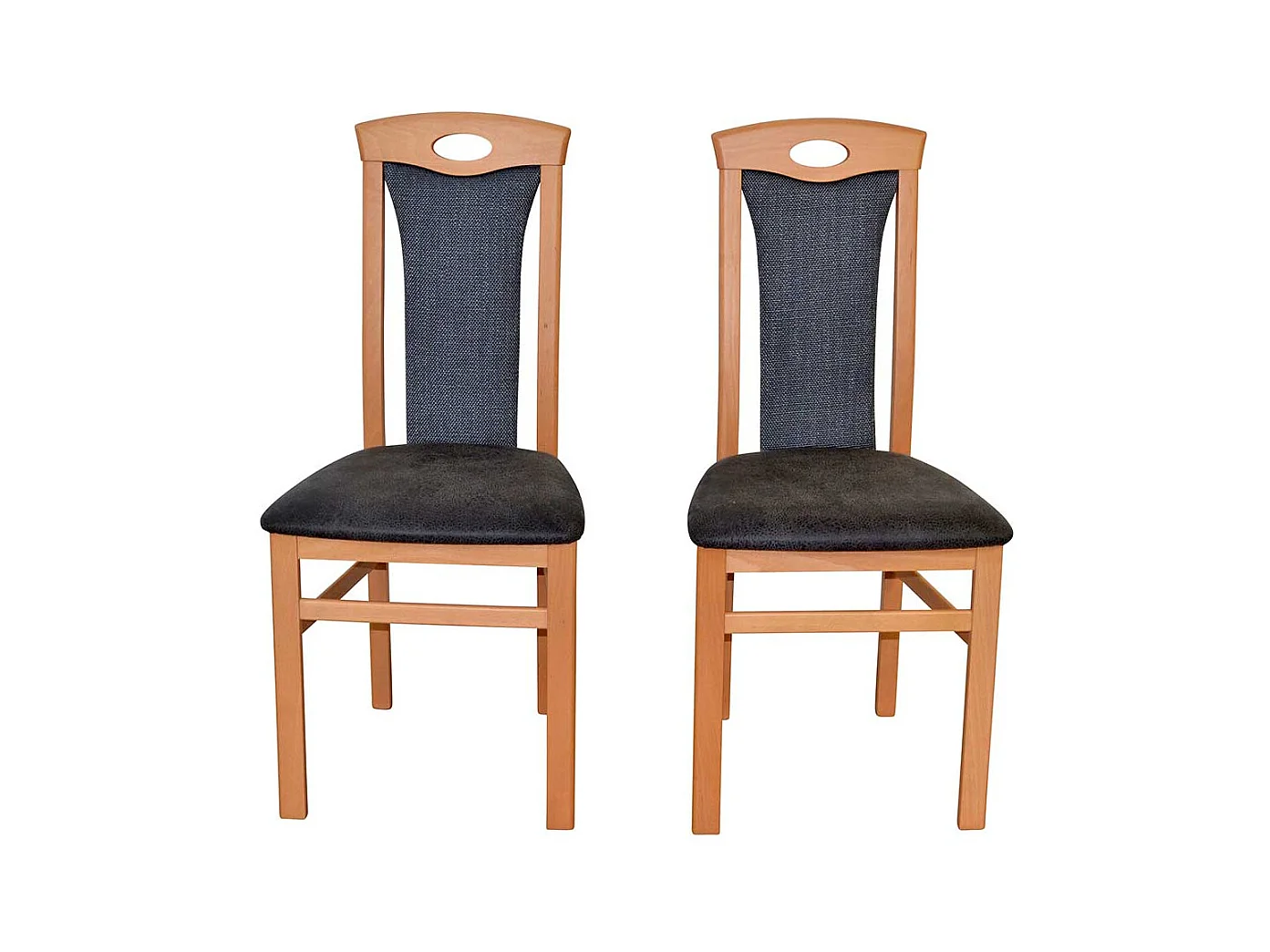 Essstühle Buche in Bezug Anthrazit hoher Lehne (2er Set)