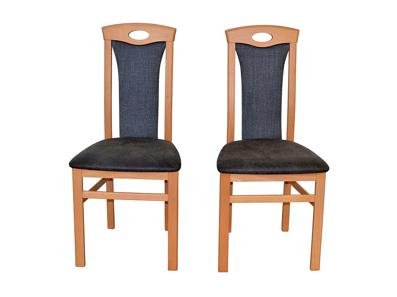 Essstühle Buche in Bezug Anthrazit hoher Lehne (2er Set)