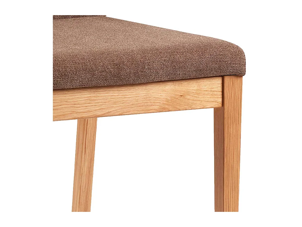 Esszimmerstuhl mit Webstoffbezug meliert Gestell Wildeiche Massivholz