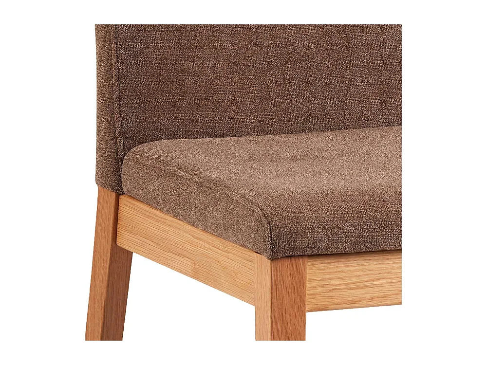 Esszimmerstuhl mit Webstoffbezug meliert Gestell Wildeiche Massivholz