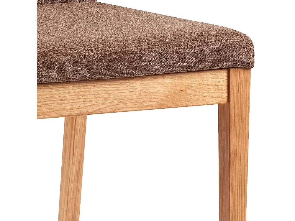 Esszimmerstuhl mit Webstoffbezug meliert Gestell Wildeiche Massivholz