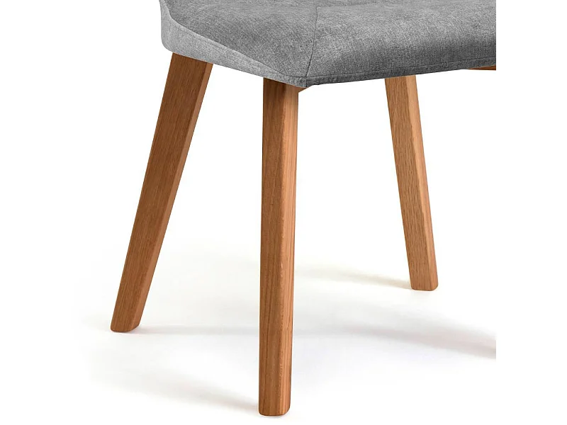 Esszimmerstuhl Stuhl Esszimmer aus Flockstoff mit Gestell aus Massivholz (2er Set)