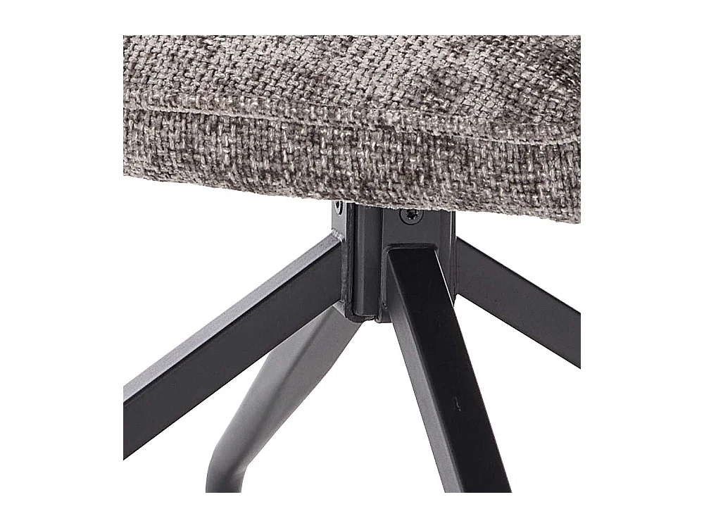 Armlehnstuhl Stuhl Esszimmer aus Metall und Chenillegewebe (2er Set)