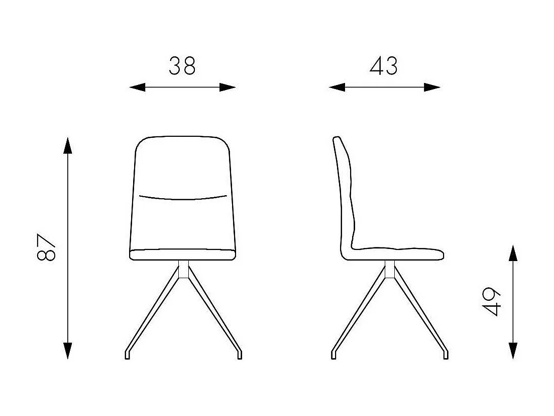 Esstischstuhl Set in Microfaser Braun Metall (2er Set)