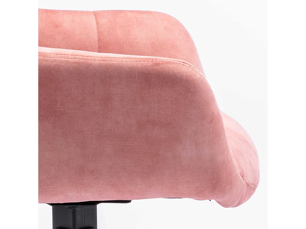 Moderne Armlehner in Rosa und Schwarz Velours und Metall (2er Set)