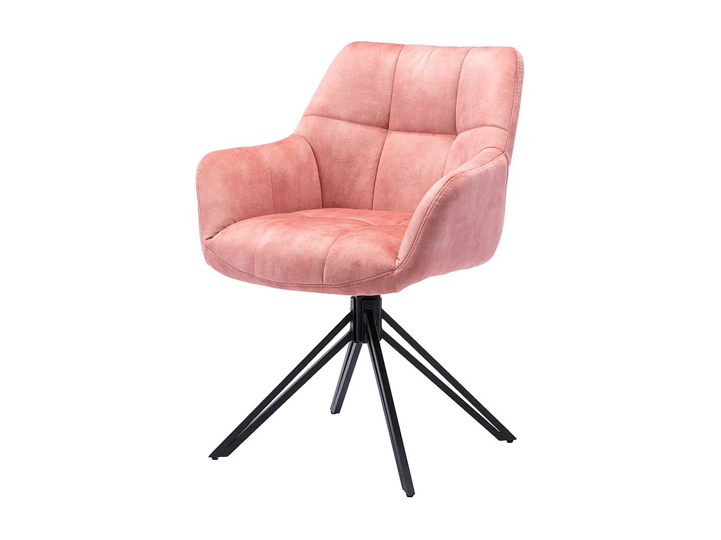 Moderne Armlehner in Rosa und Schwarz Velours und Metall (2er Set)