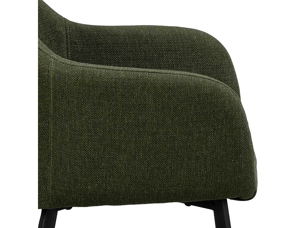 Küchenstühle in Dunkelgrün Armlehnen (2er Set)