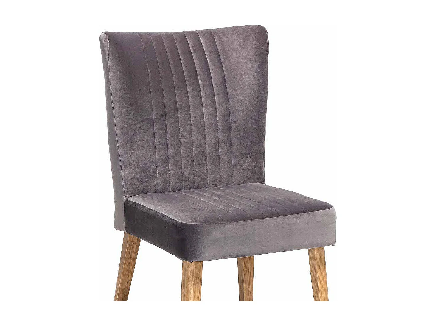 Esstischstuhl im Retro Look Grau Stoff (2er Set)